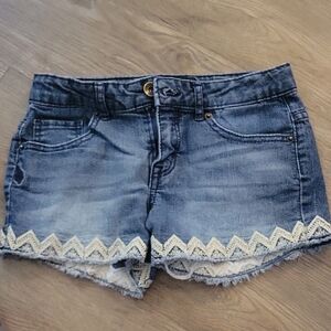 Lucky Brand Blue Jean Shorts with Cream Accents